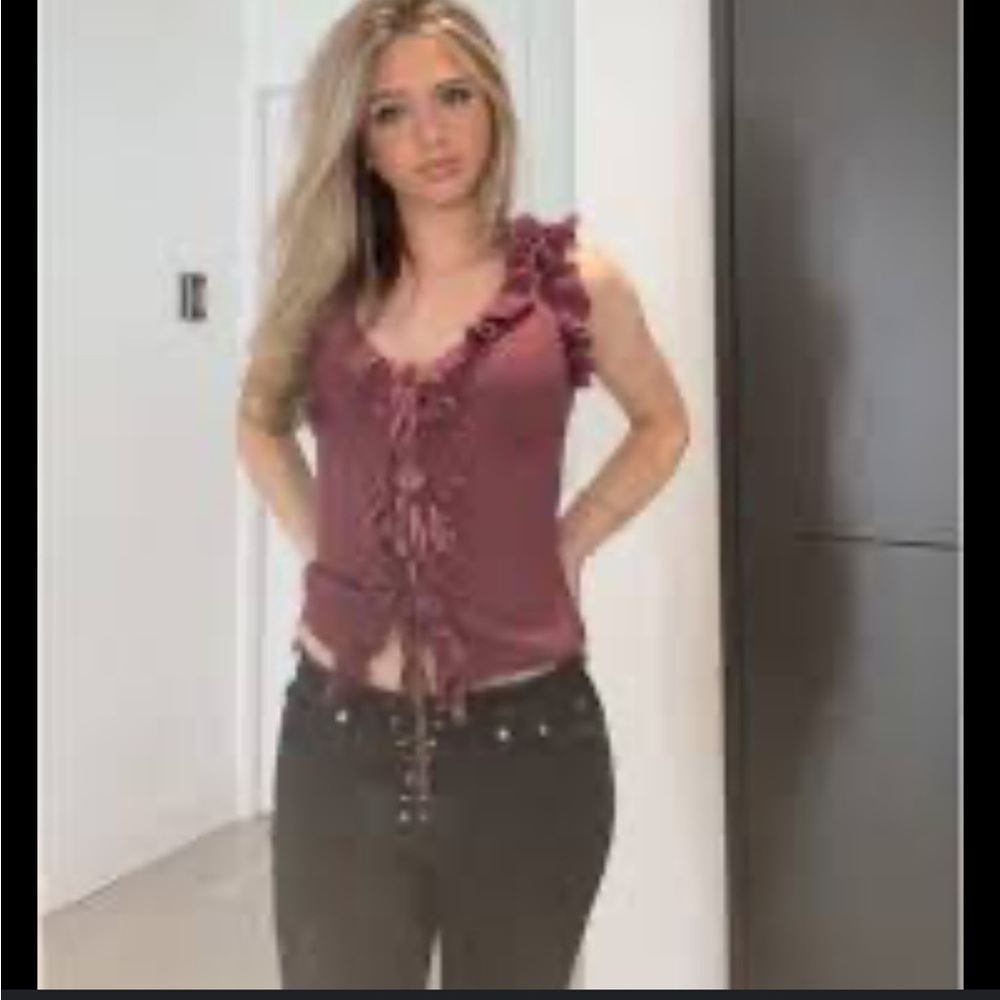 Zara Ruffled bow knit top - Picture 2 of 6